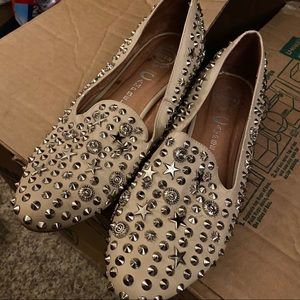 Jeffery Campbell flats nude with studs